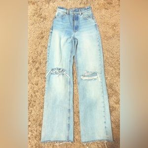 “Re-done” Vintage Zara distressed straight leg Jeans